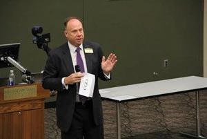 Mark Largent, vice provost & dean of Undergraduate Education, speaks during the 2023 Student Success Summit at Michigan State University.