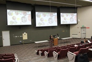 Soumya Palreddy, Ph.D., gives a presentation during the 2023 Student Success Summit at Michigan State University.
